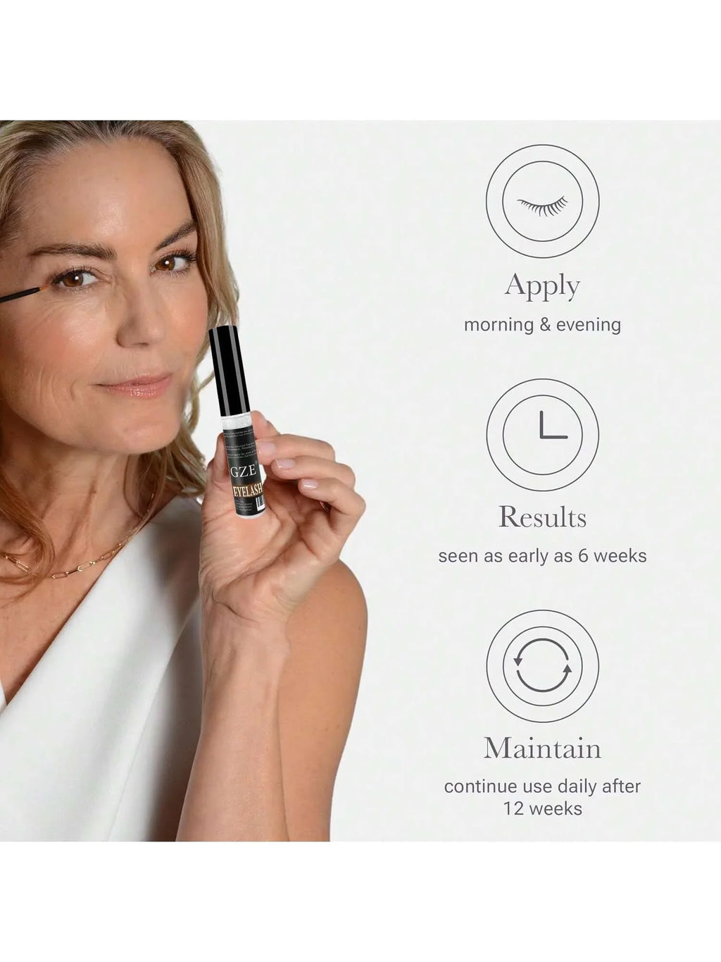 GZE Eyelash Boosting Serum – Fuller, Longer-Looking Lashes Eyelash Boosting Serum Qme