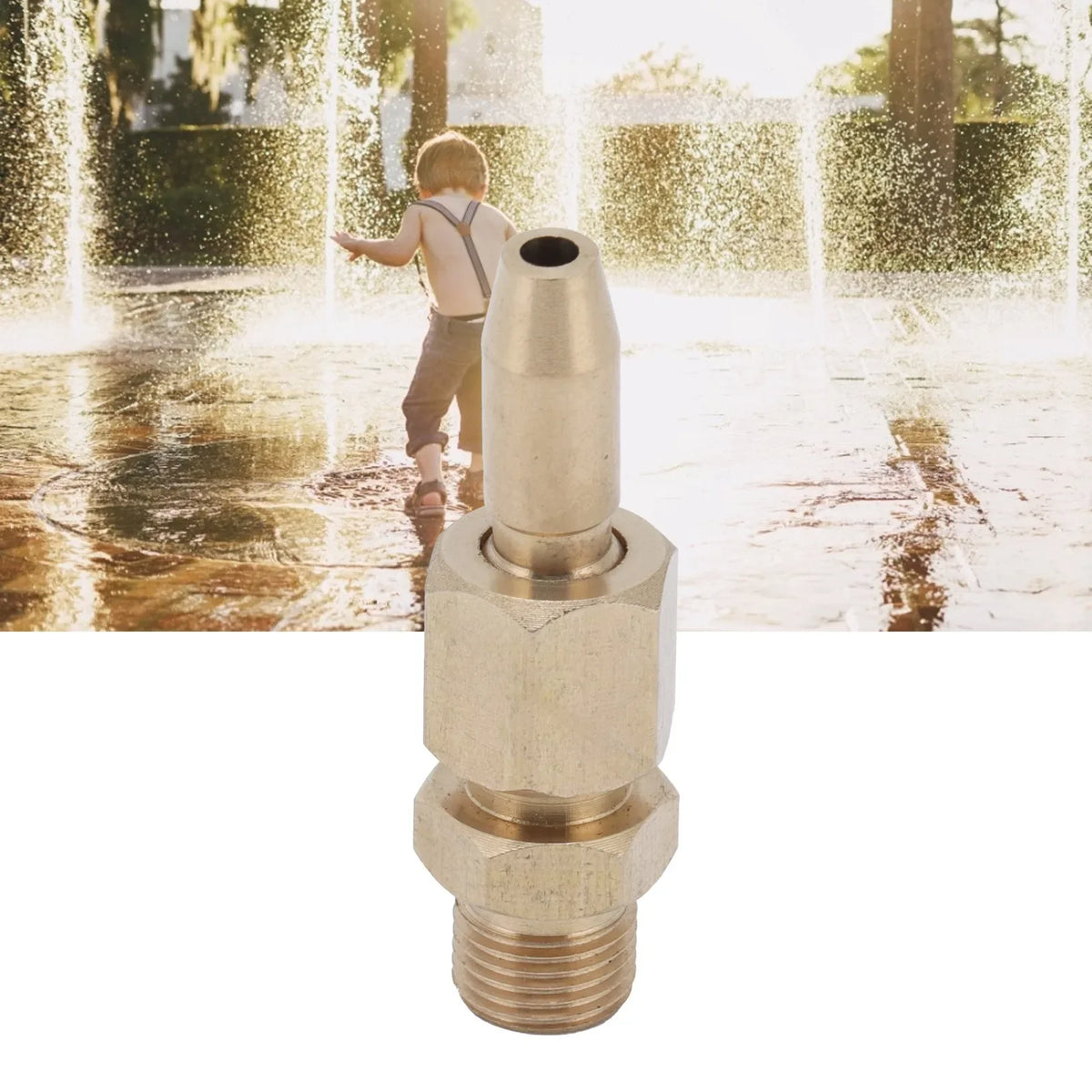 Brass Fountain Nozzle Adjustable Sprinkler Spray Head Fountain Spray Nozzle Qme
