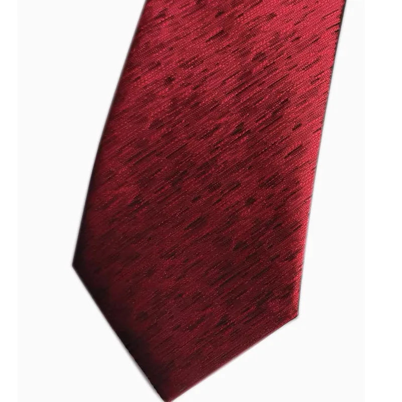 Wide Jacquard Twill Necktie | Classic Formal Polyester Tie Formal Necktie Qme Burgundy