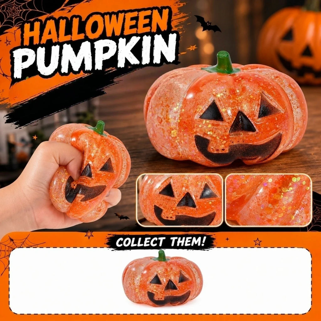 Halloween Pumpkin Slow Rising Squeezable Fidget Toy Squishy Novelty Toy Qme as show One Size