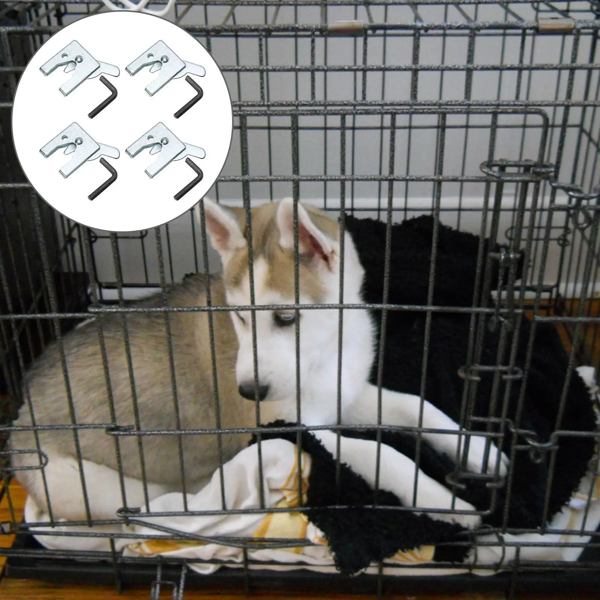 4-Pack Cage Door Lock Latch for Birds, Rabbits & Small Pets Cage Door Latch Qme