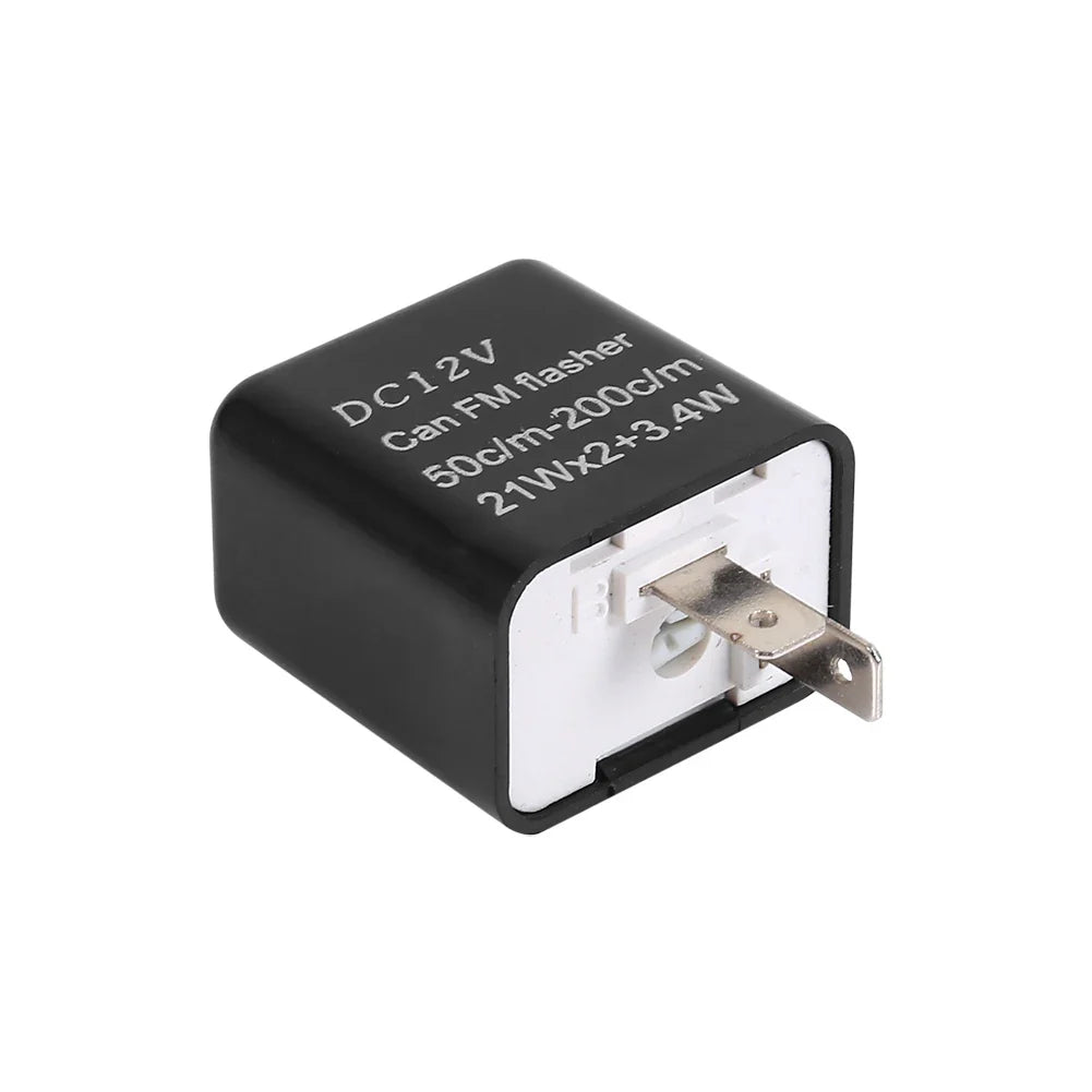 2-Pin Speed Adjustable LED Motorcycle Turn Signal Flasher LED Flasher Relay Qme