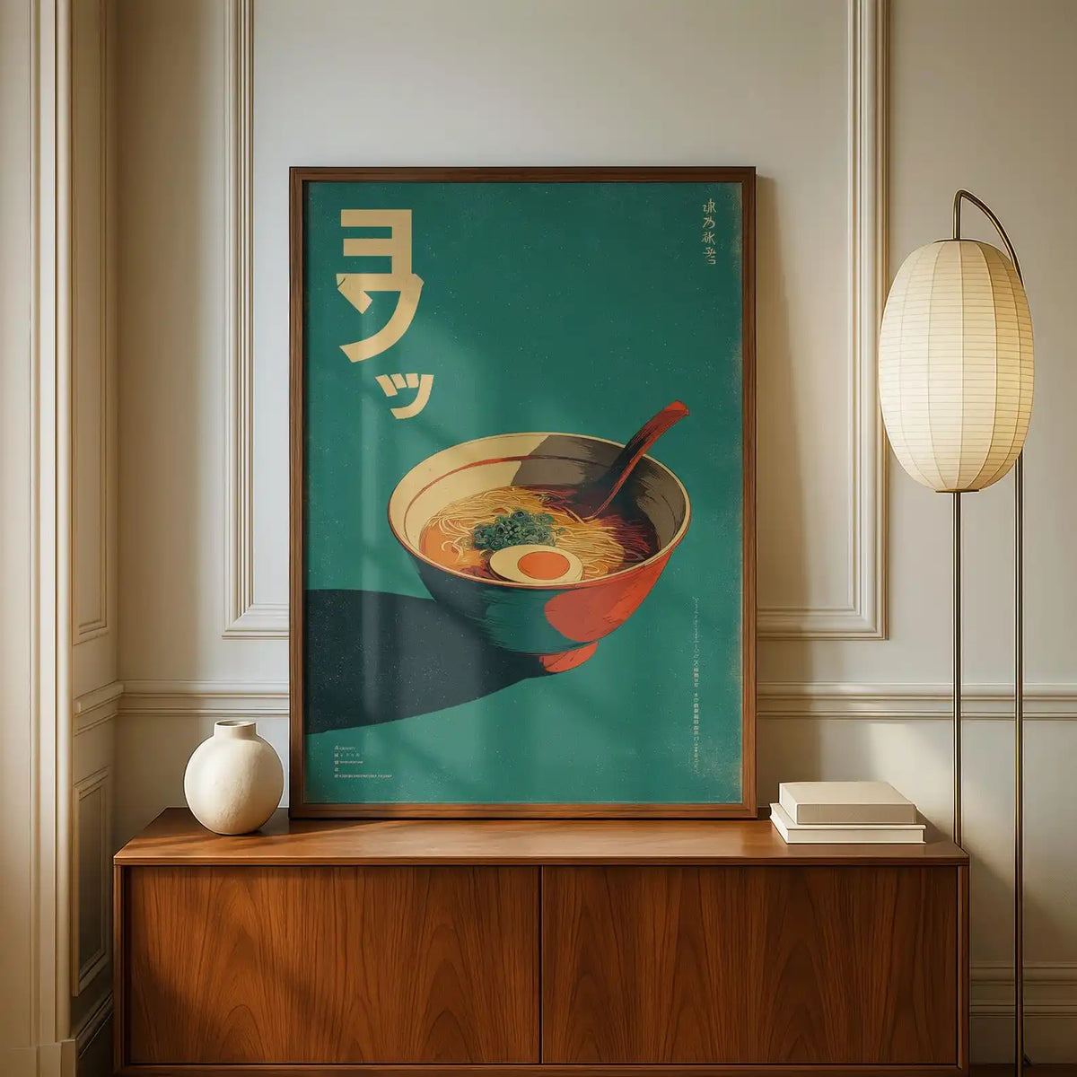 Retro Japanese Ramen Canvas Wall Art Poster | Kitchen Decor Canvas Wall Art Qst