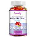Soomiig Resveratrol Gummies 1500mg – Antioxidant & Skin Support Resveratrol Supplement Qst 60 count-1 bottle