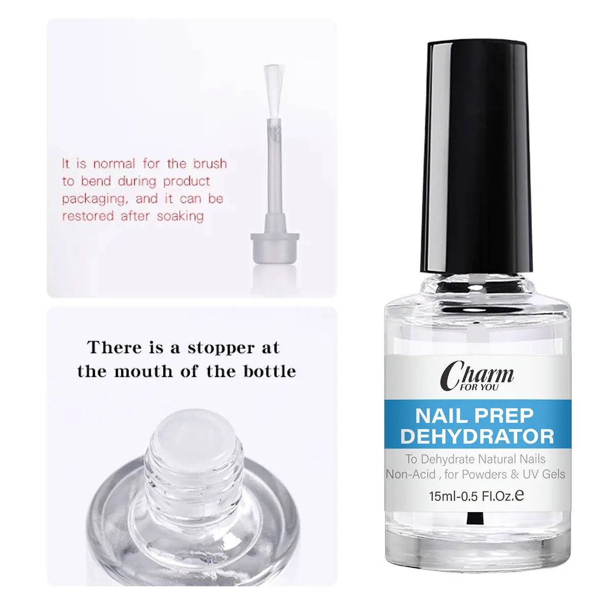 Qme Acid-Free Gel Nail Base Coat & Drying Agent Kit Gel Nail Prep Kit Qme
