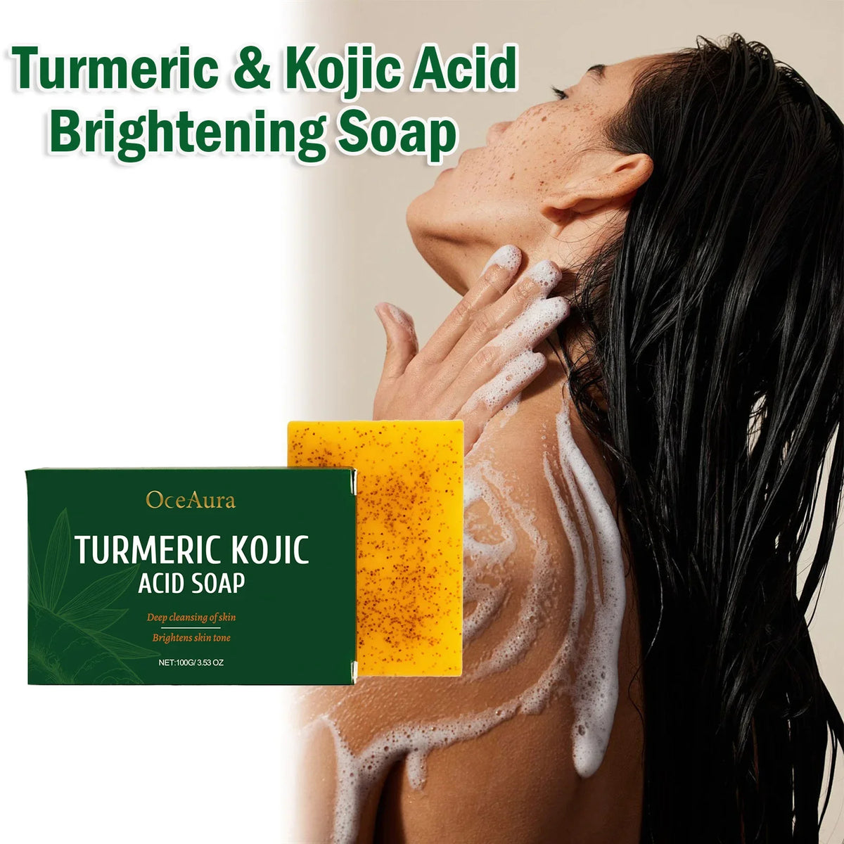 Turmeric Kojic Acid Brightening Soap – Dark Spot Cleansing Bar Brightening Soap Bar Qme
