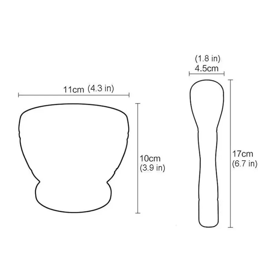 Manual Garlic Crusher Mortar & Pestle Spice Grinder Set Mortar & Pestle Set Qme