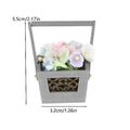 Miniature Flower Basket Artificial Flowers Resin Decor Prop Miniature Decor Prop Qme A1