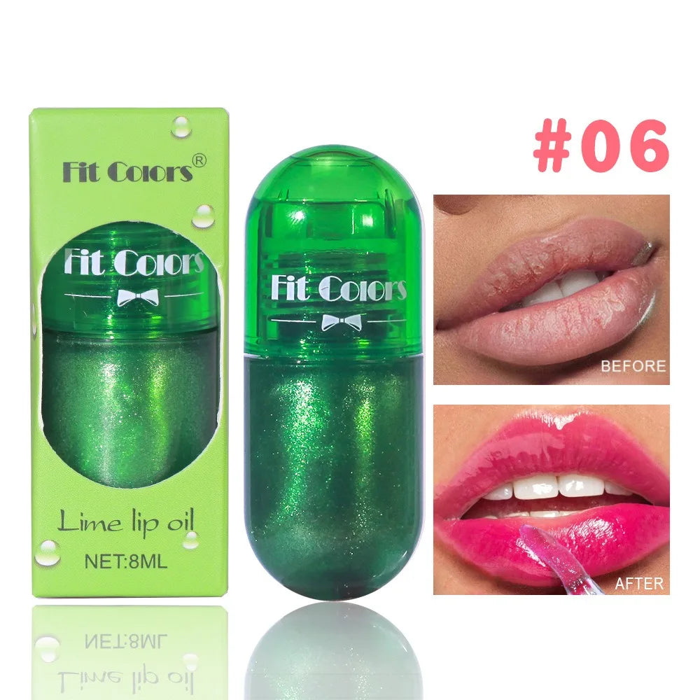 Mini Capsule Color-Change Lip Gloss Oil – Glitter & Moisturizing Lip Gloss Oil Qme