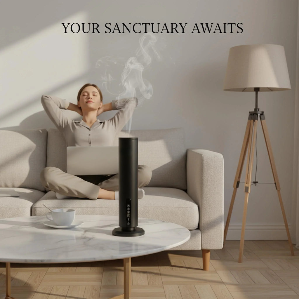 PDQ Waterless Essential Oil Diffuser – Bluetooth Cold Air Scent Machine Essential Oil Diffuser Qst