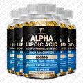 Fulimiks Alpha Lipoic Acid 600mg + Benfotiamine B1 B12 Supplement Antioxidant Supplement Qst 5 Bottles-120pcs