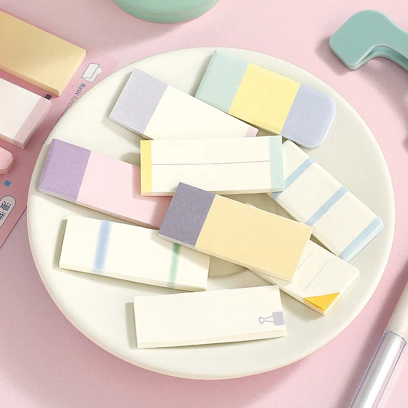 Kawaii Sticky Notes Bookmarks Memo Pad – 120 Sheets, 7 Colors Kawaii Sticky Notes Qme