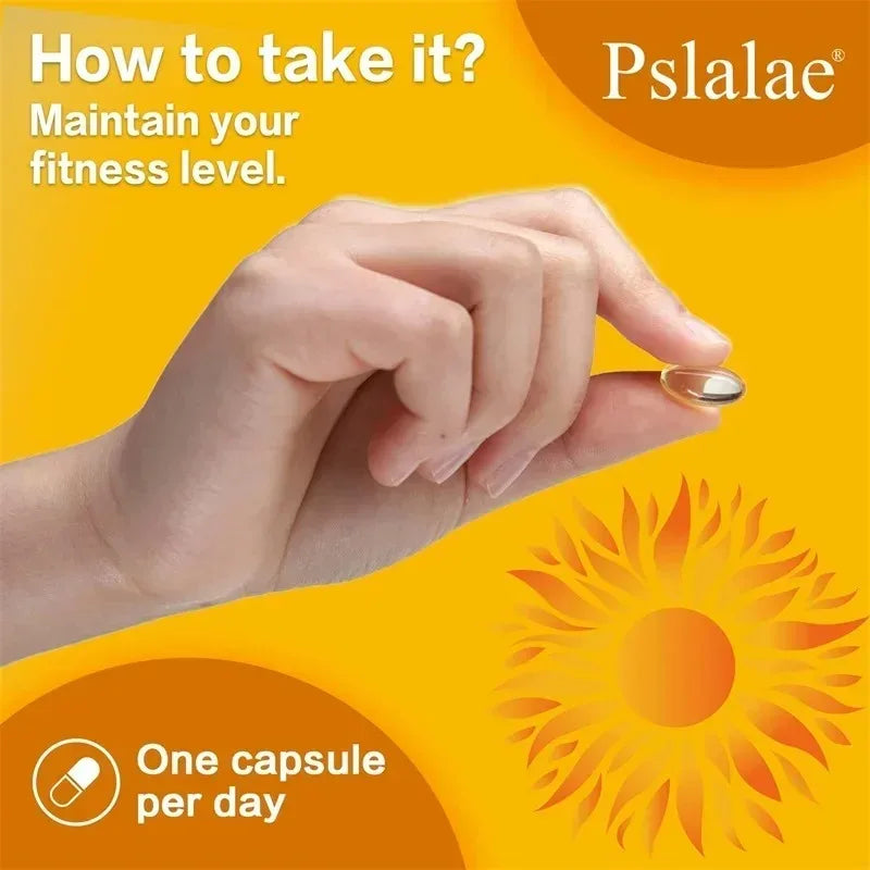Pslalae Vitamin D3+K2 Softgels – Bone & Heart Support Vitamin Supplement Qst