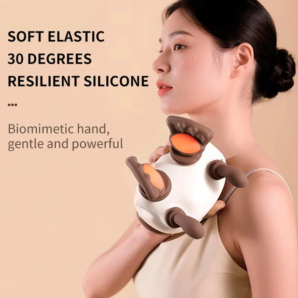 Shiatsu Neck & Shoulder Massager – 4D Kneading, Heat, Wireless Shiatsu Neck Massager Qst