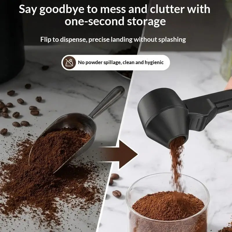 Leakproof Coffee & Protein Powder Scoop with Funnel | Reusable Powder Scoop Funnel Qme