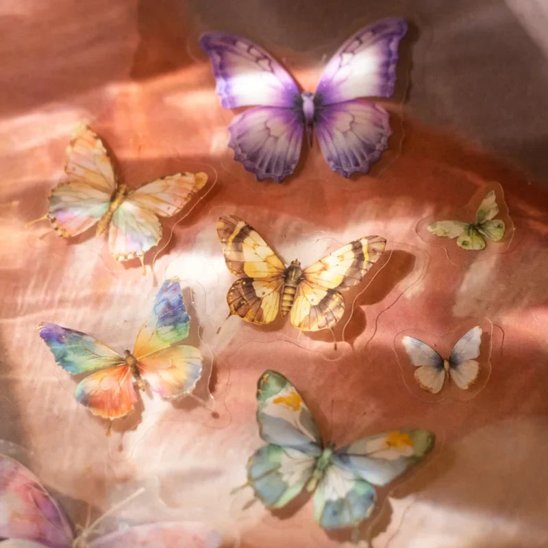 Butterfly Stickers for Junk Journal, Planner & Scrapbook Decorative Craft Stickers Qme