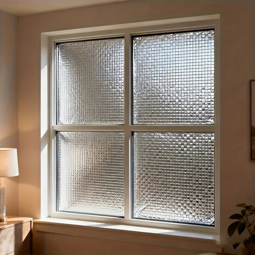 Double-Sided Aluminum Foil Window Insulation Film | 40cm Roll Window Insulation Film Qme