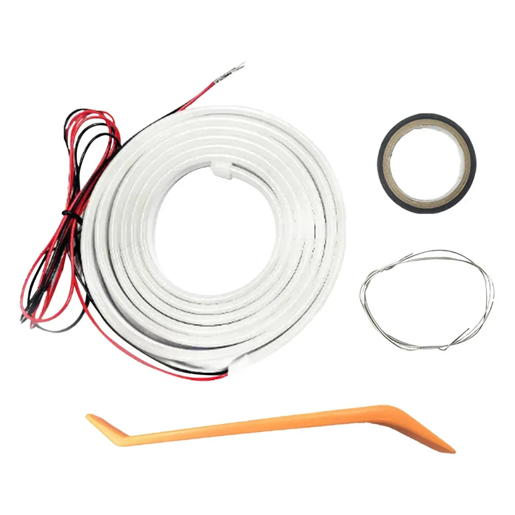 LED Car Trunk Ambient Light Strip | 7 Colors, Universal Fit Car Ambient Light Strip Qme 2M White