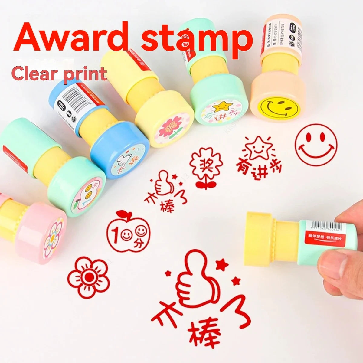 Self-Inking Teacher Stamps | Motivational Classroom Grading Set Self-Inking Stamp Set Qme