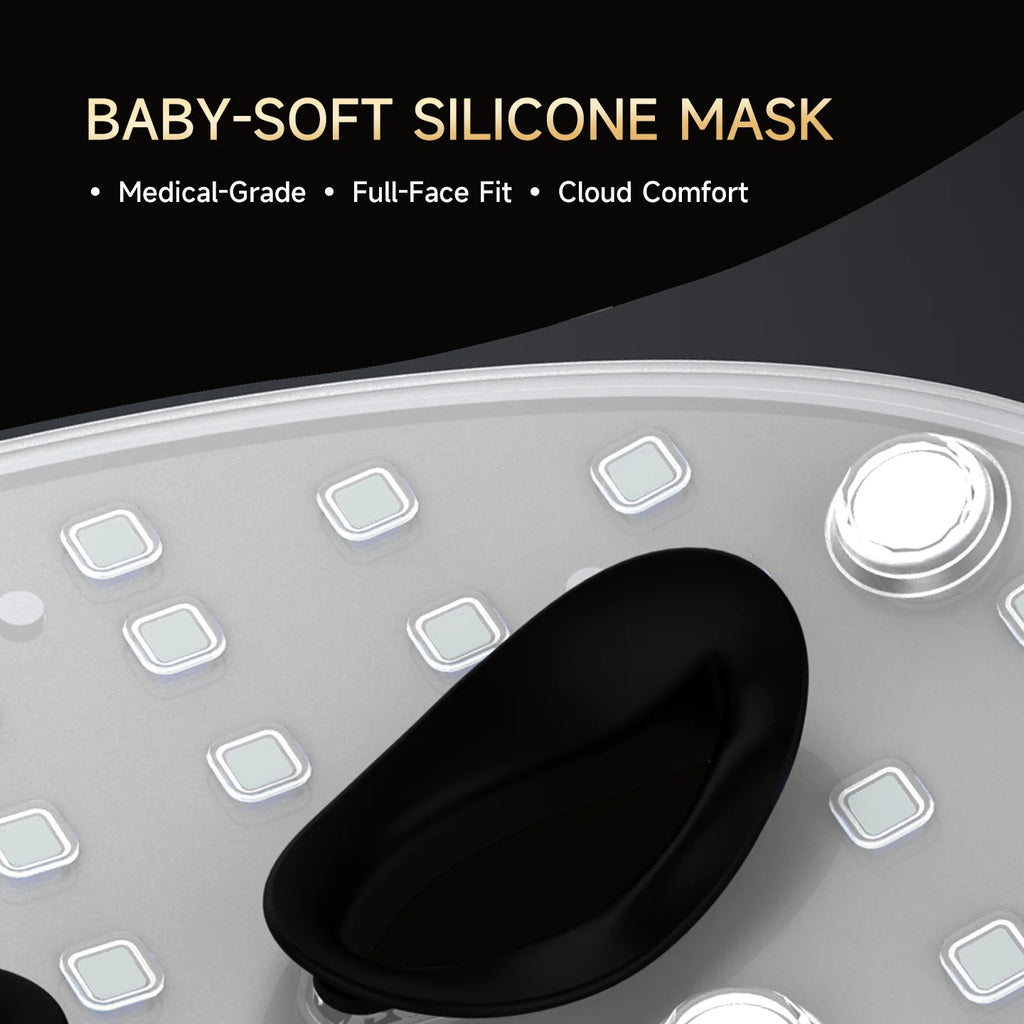 Hello Face L300 LED Light Therapy Mask – 4 Modes, Vibration LED Therapy Face Mask Qst