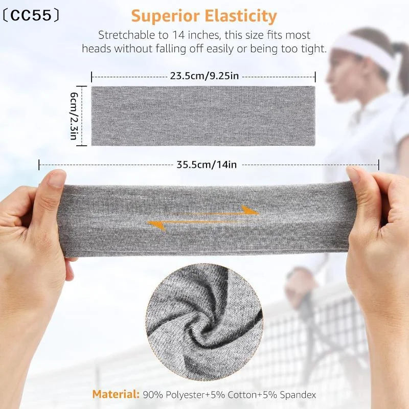 Retro Boho Wide Stretch Headband – Polka Dot Hair Accessory Wide Hair Headband Qst