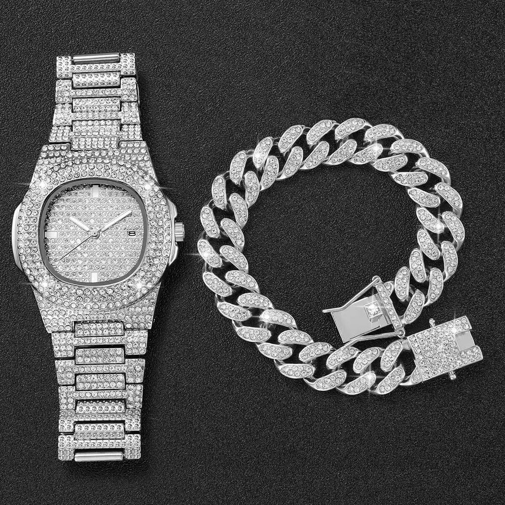 Men's Quartz Sport Watch | Stainless Steel & Calendar Men's Quartz Watch Qme