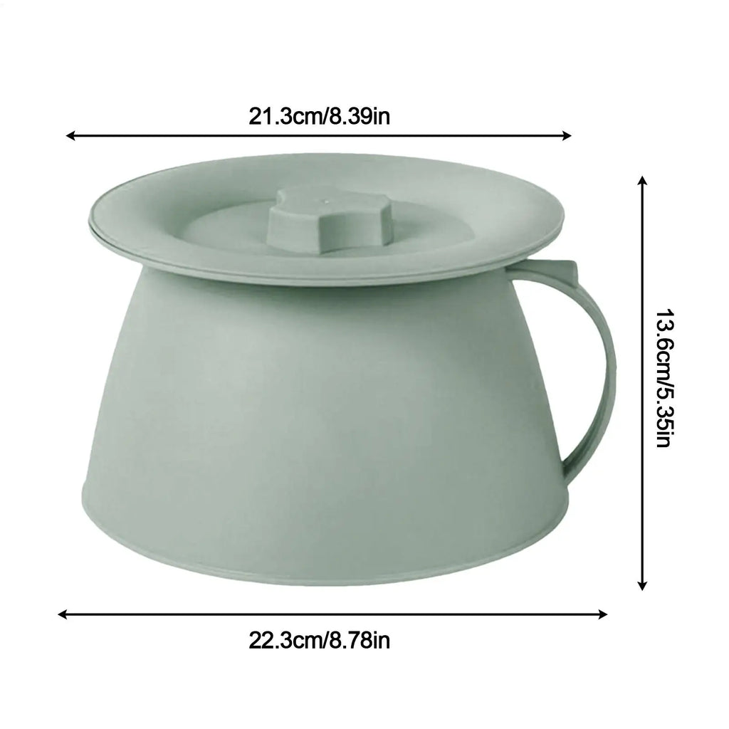 Portable Chamber Pot with Lid & Handle – 1.5L Bedpan Potty Portable Chamber Pot Qme
