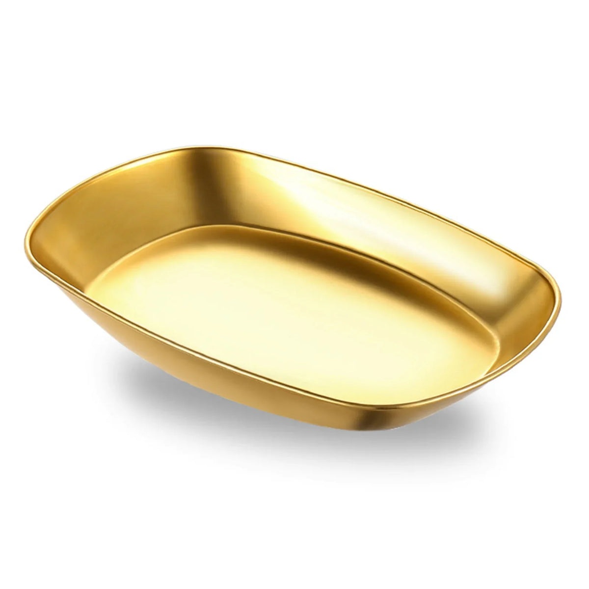 Stainless Steel Serving Plates 10" | Camping Dinner Dishes Stainless Steel Plate Qme gold