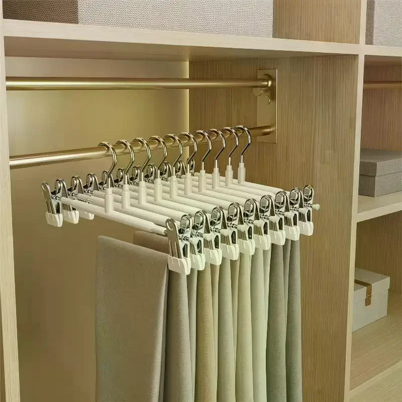 Adjustable Metal Clip Hangers – Non-Slip Space-Saving 12 Pack Clothing Hangers Qme