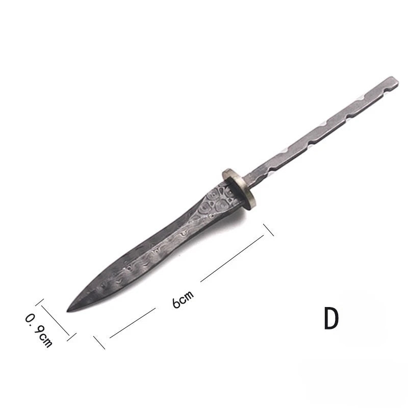 Damascus Steel Blank Tea Knife Blade – DIY Handmade Tool Blank Knife Blade Qst D