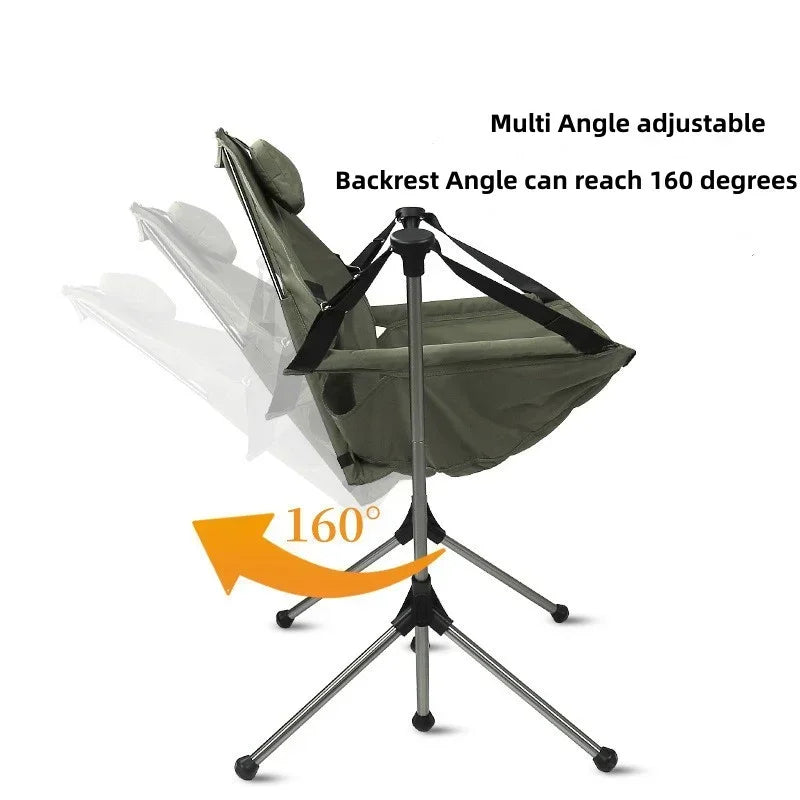 Aluminium Alloy Stargaze Recliner Folding Camping Rocking Chair Folding Outdoor Chair Qst