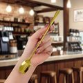 Gold Long Handle Stainless Steel Dinner Spoon – 20cm Dinner Spoon Qme A2 Gold