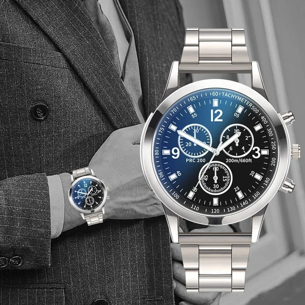 Men's Luxury Stainless Steel Business Quartz Watch | Qme Men's Quartz Watch Qme
