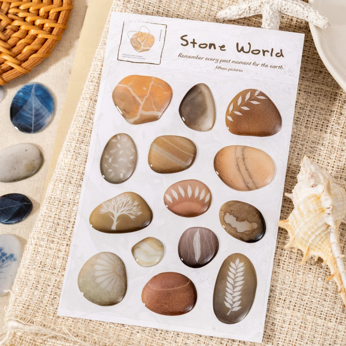 Pebble World 3D Epoxy Stickers – DIY Scrapbook & Phone Case 3D Epoxy Stickers Qme