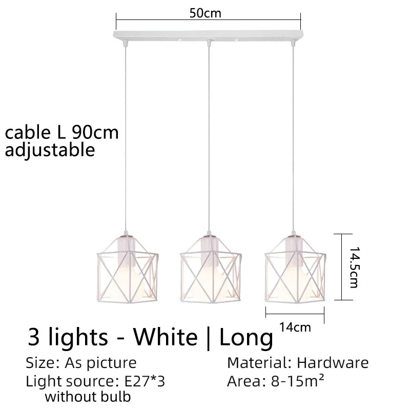 Round LED Ceiling Light | Modern Home Decorative Fixture LED Ceiling Light Qme 3 heads long