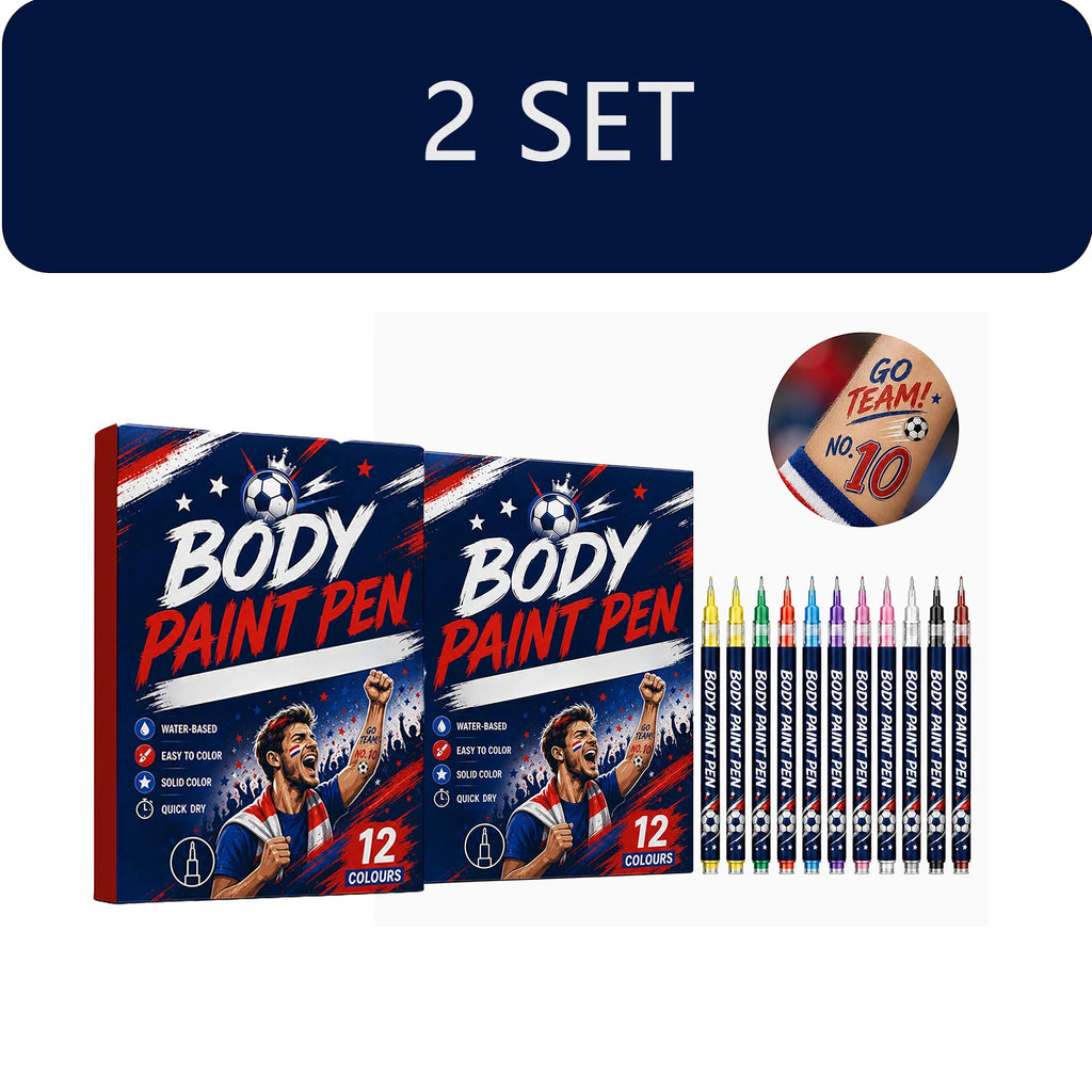 12-Color Body Paint Markers – Washable Face & Nail Art Pens Body Paint Markers Qst 2set