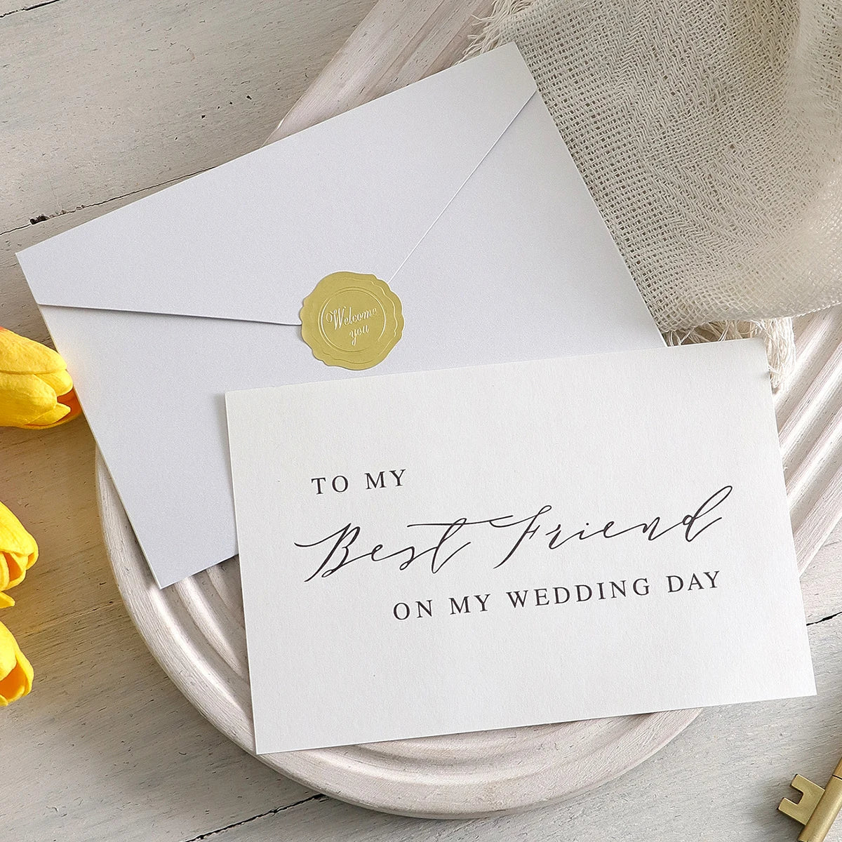 Will You Be My Bridesmaid Card with Envelope – Personalized Bridesmaid Proposal Card Qme C S