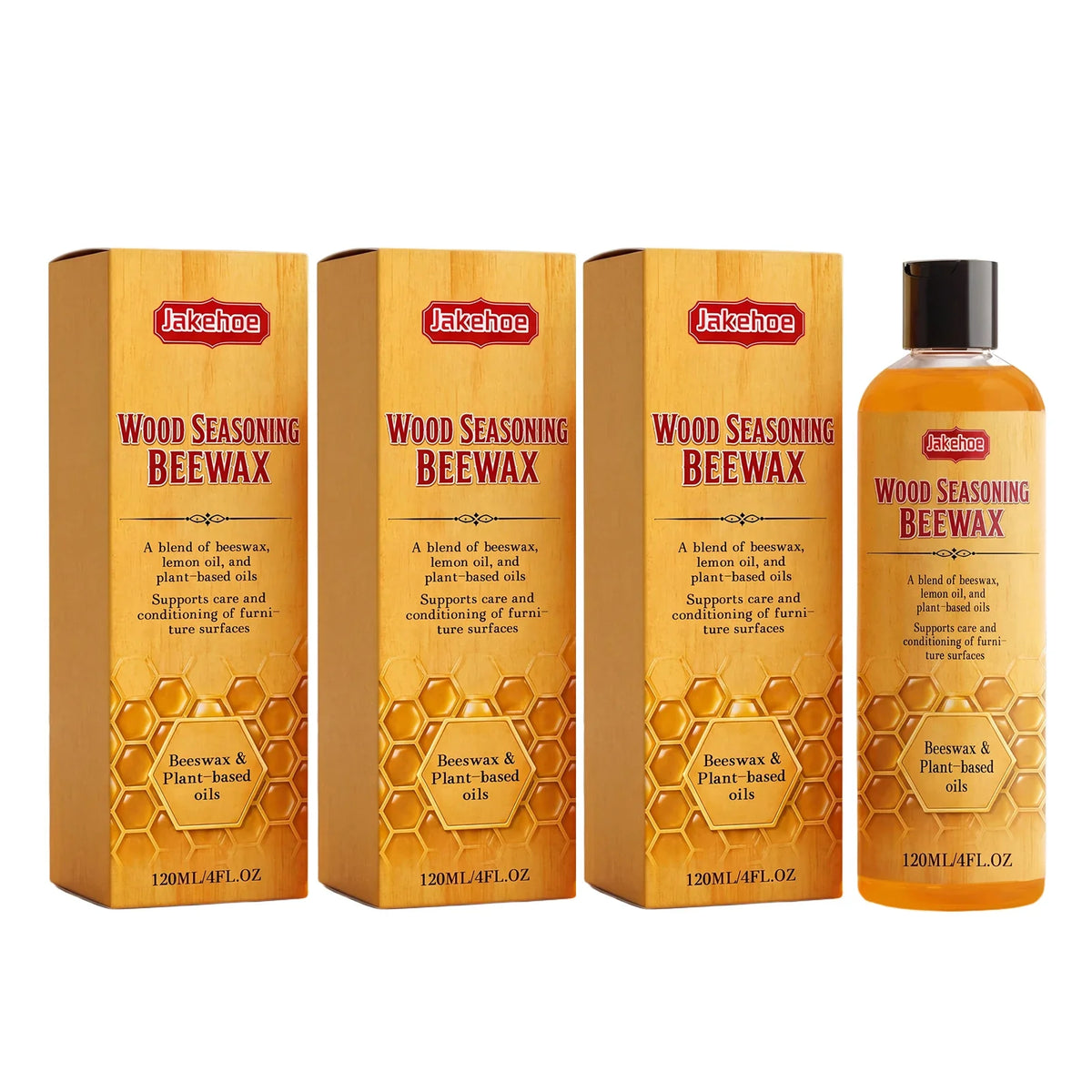 Wood Polishing Beeswax – Restore Shine & Repair Scratches 120ml Wood Furniture Polish Qme 3 x 120ML Boxed