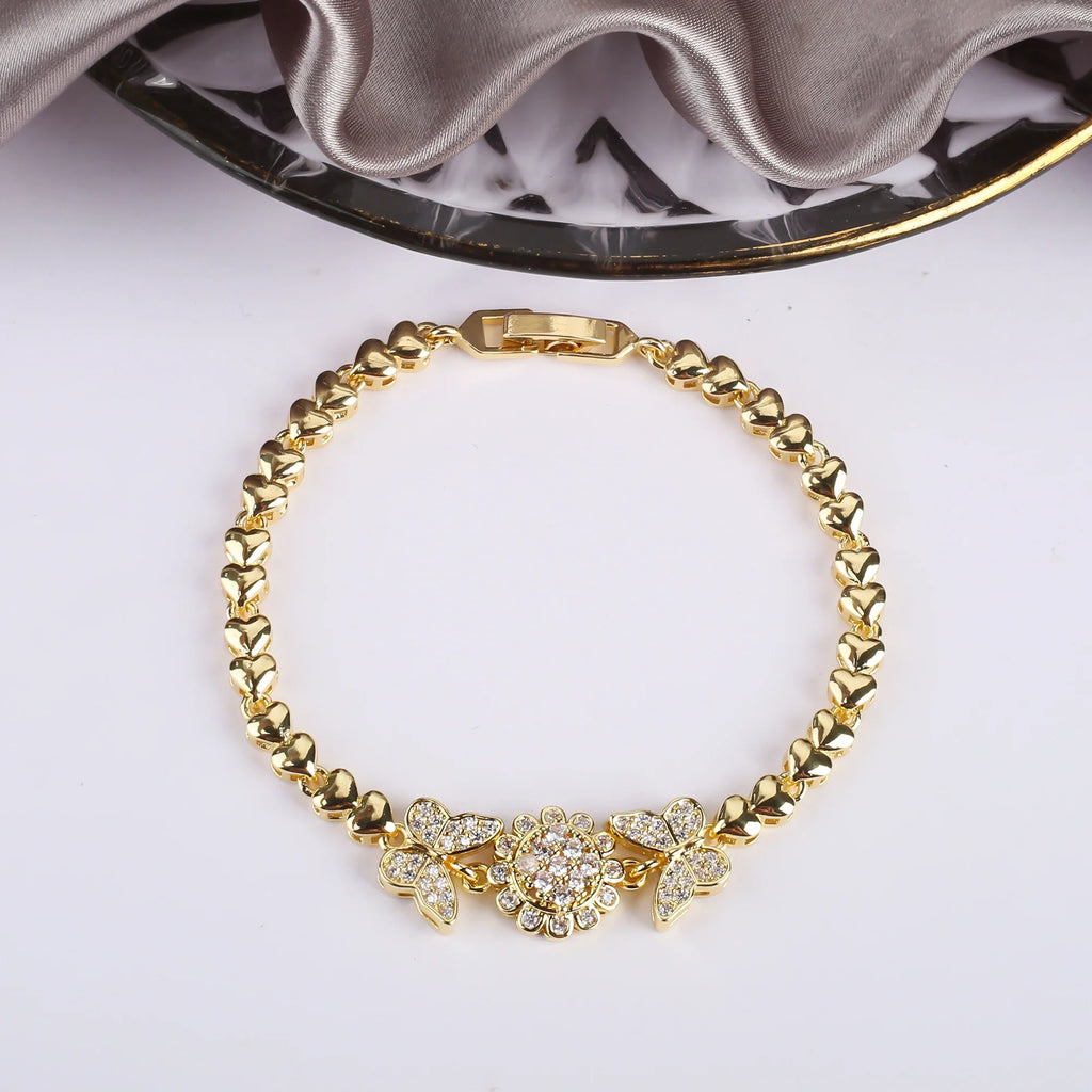 CZ Heart Butterfly Star Geometric Bracelet – 10 Styles CZ Fashion Bracelet Qme 3