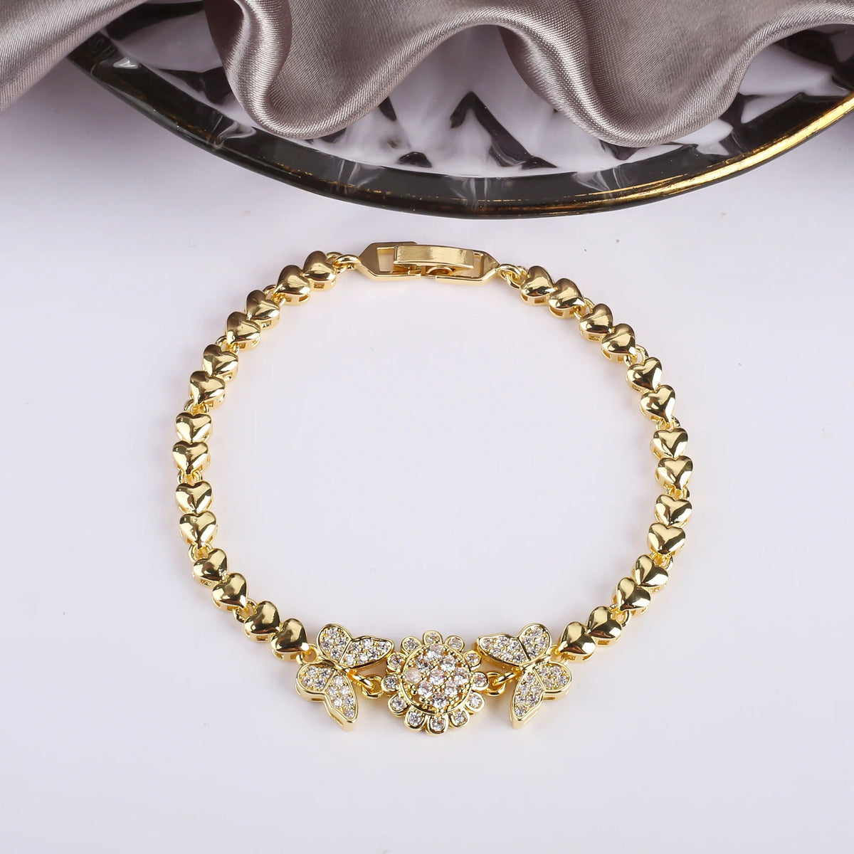 CZ Heart Butterfly Star Geometric Bracelet – 10 Styles CZ Fashion Bracelet Qme 3