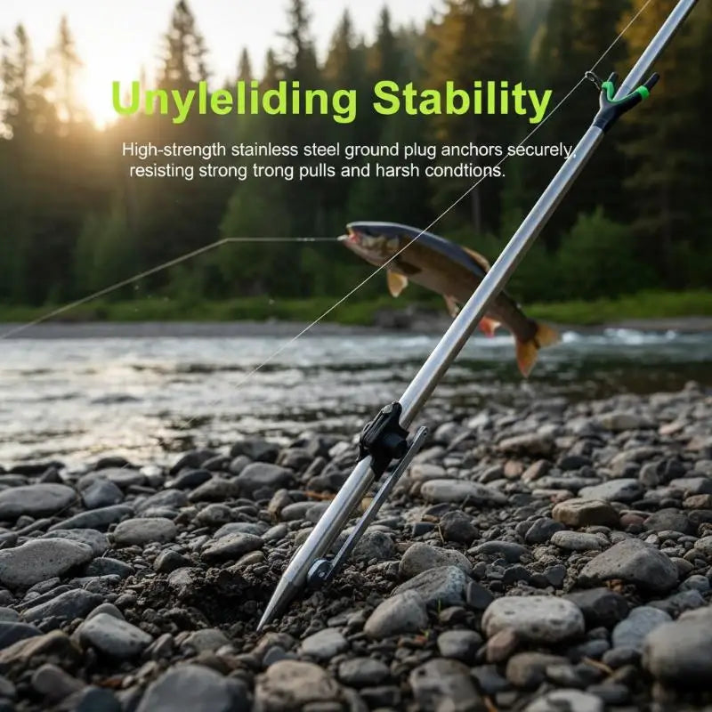 Adjustable V-Shape Stainless Steel Fishing Rod Support Bracket Fishing Rod Holder Qst
