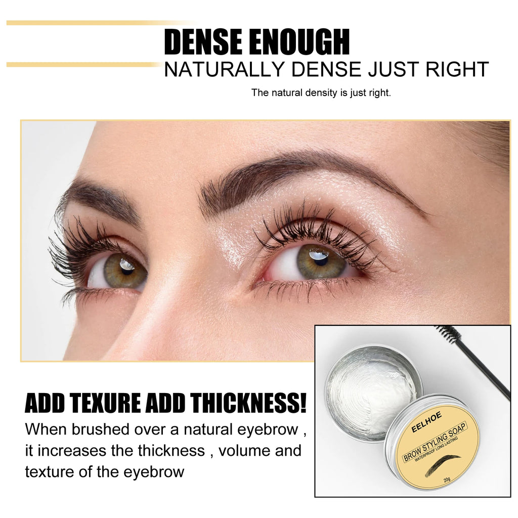 Eelhoe Clear Brow Gel – Smudge-Proof 3D Eyebrow Shaper Eyebrow Setting Gel Qst