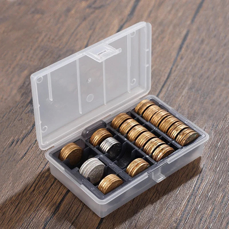 Clear Round Coin Capsules Storage Cases Display Organizer Coin Storage Capsules Qme
