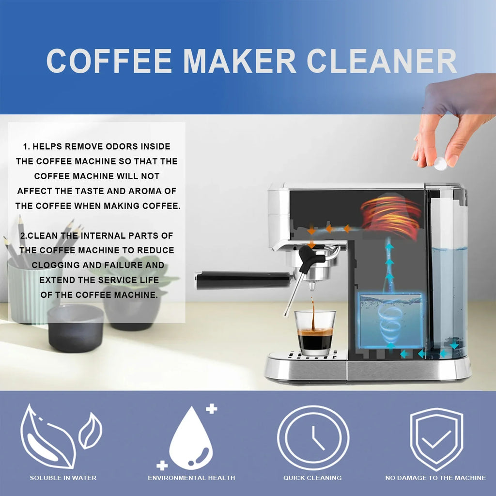 Coffee Machine Descaling & Cleaning Effervescent Tablets Descaling Tablets Qme