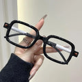 Retro Black Frame Clear Lens Fashion Eyeglasses – Unisex Fashion Eyeglasses Qst C 300