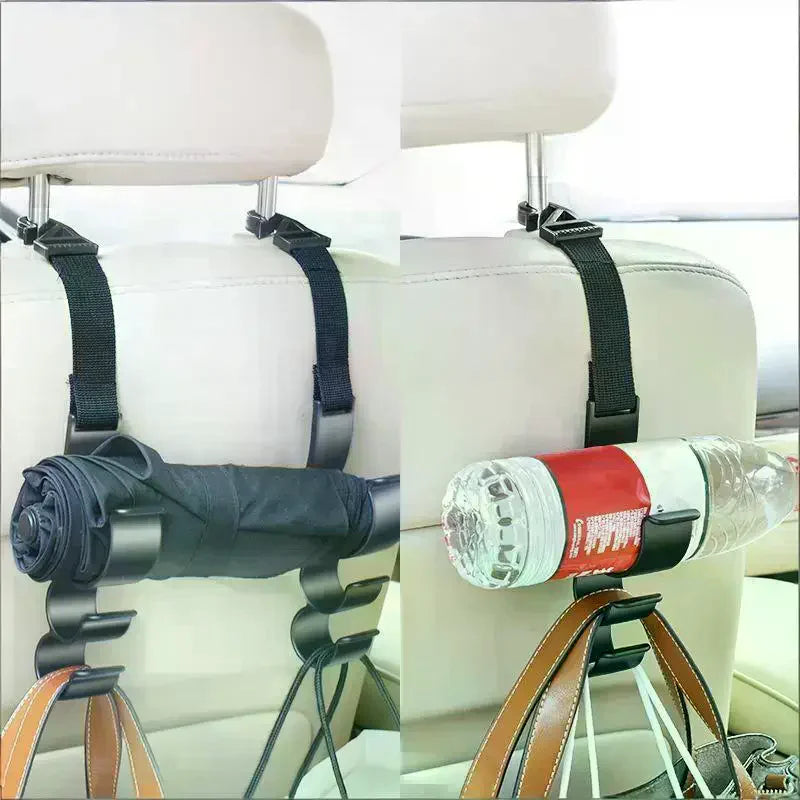 Car Headrest Hook Rear Seat Organizer & Umbrella Holder Car Seat Hook Organizer Qme