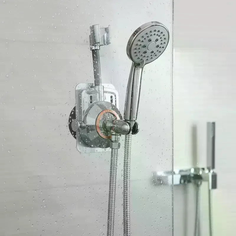 No Drill Adjustable Shower Head Holder | Wall Mount Bracket Shower Head Bracket Qme
