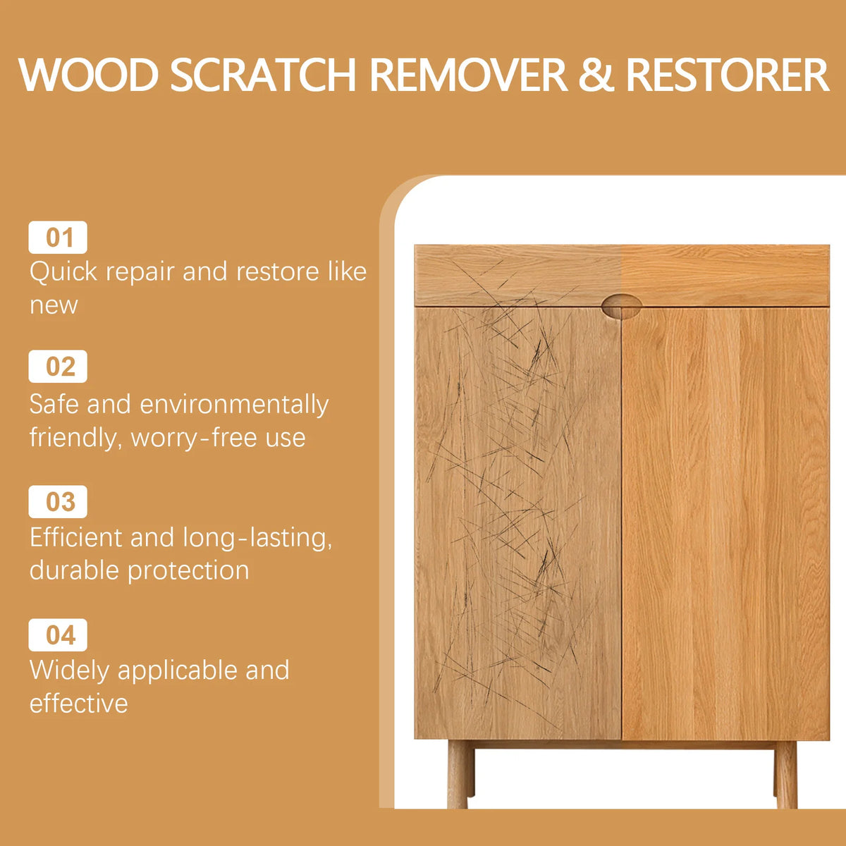 Wood Floor Scratch Repair Kit – DIY Gap Filler & Polish Spray Floor Repair Kit Qst