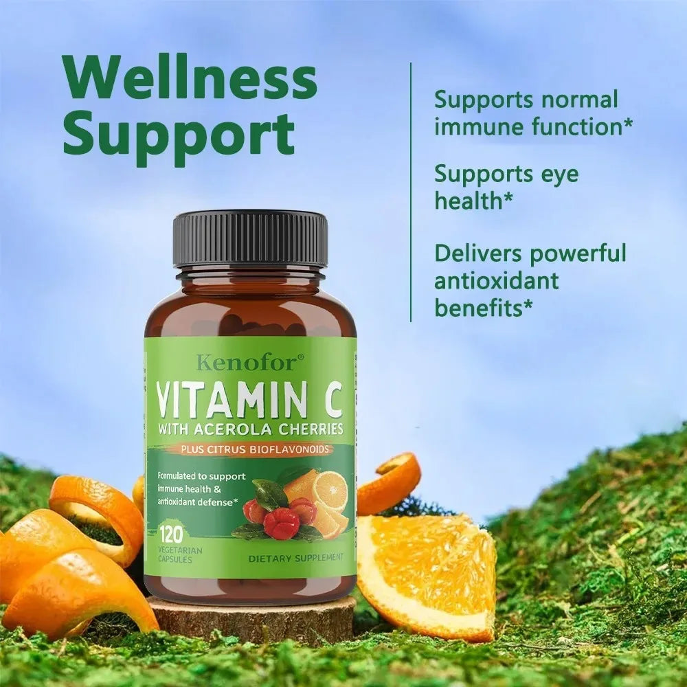 VITALXTRA Vitamin C Supplement – Non-GMO Vegan Capsules Vitamin C Supplement Qst