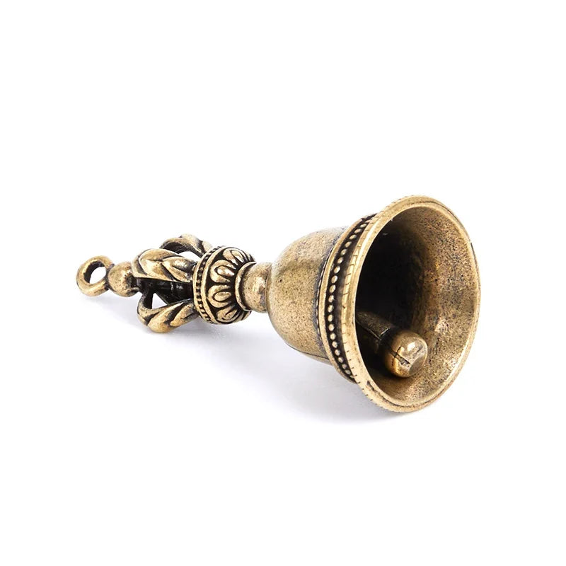 Tibetan Brass Drop Bell – Copper Wind Bell Keychain Decor Decorative Bell Charm Qme
